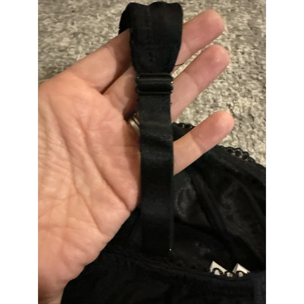 COMFORT CHOICE Women's Black Wireless Bra Size 48 C Lace Detail